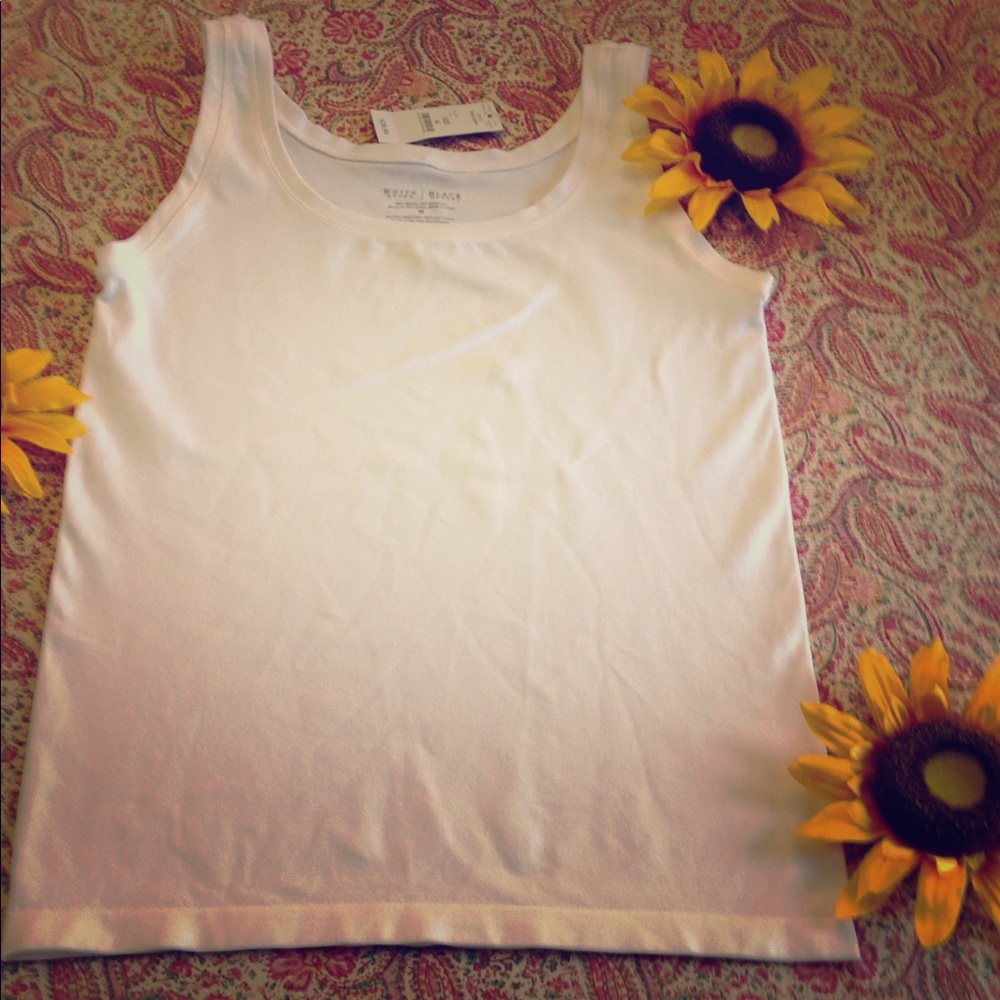 White House Black Market White Tank Top